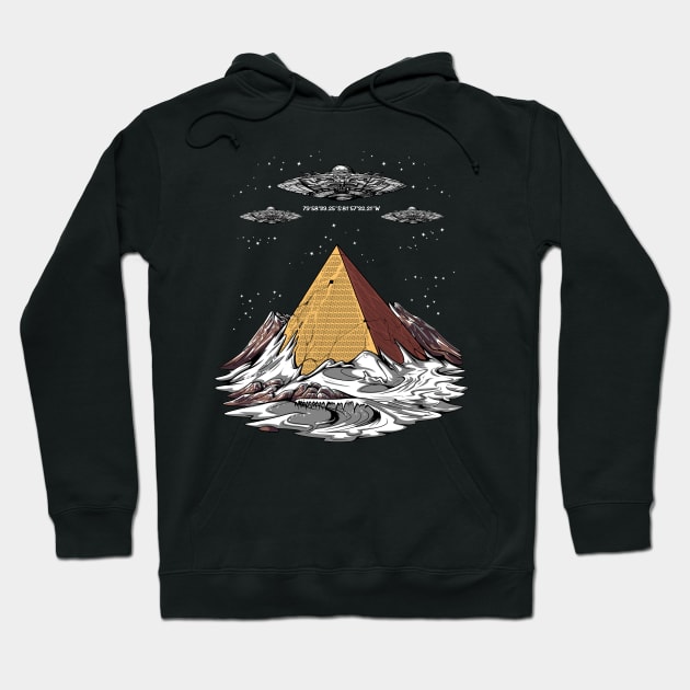 Antarctica Pyramid Aliens Hoodie by underheaven